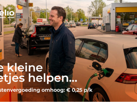 Kilometervergoeding naar 25 cent
